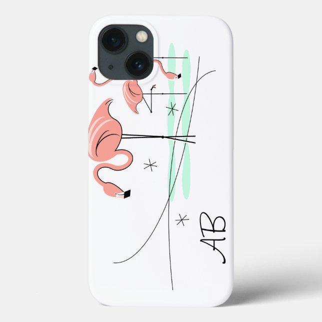 Flamingo Ocean Trio 3 'Monogram' iPad Mini case (Back)