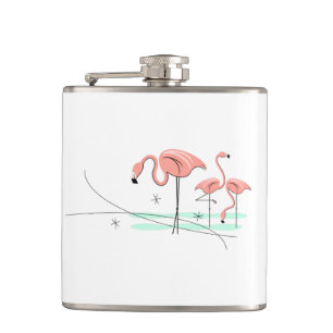 Flamingo Ocean Trio 3 wrapped flask