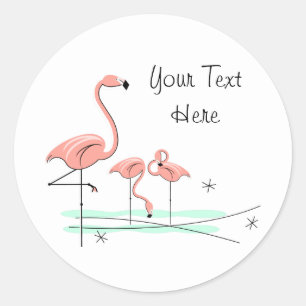 Flamingo Ocean Trio 4 Text sticker