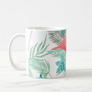 Flamingo, orchid: romantic vintage pattern. coffee mug