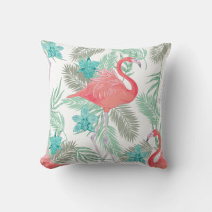 Flamingo, orchid: romantic vintage pattern. cushion