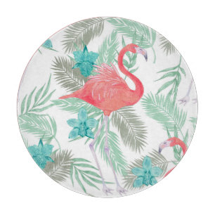 Flamingo, orchid: romantic vintage pattern. cutting board