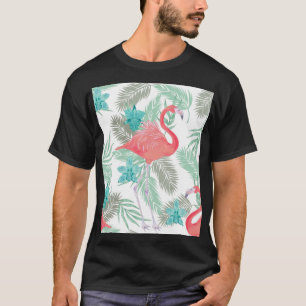 Flamingo, orchid: romantic vintage pattern. T-Shirt