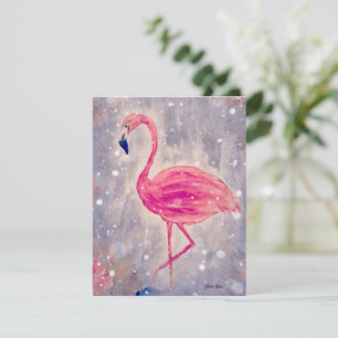 Flamingo Painting Greeting Card Personalise it