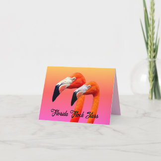 "Flamingo Pair" Card