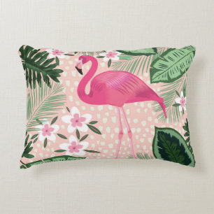 Flamingo, palm trees, kitchen design decorative cushion