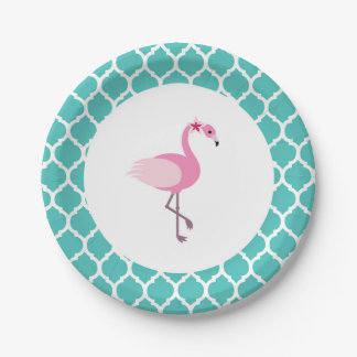Flamingo Paper Plate