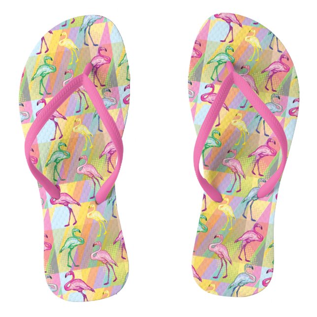 Flamingo Parade Flip Flops (Footbed)