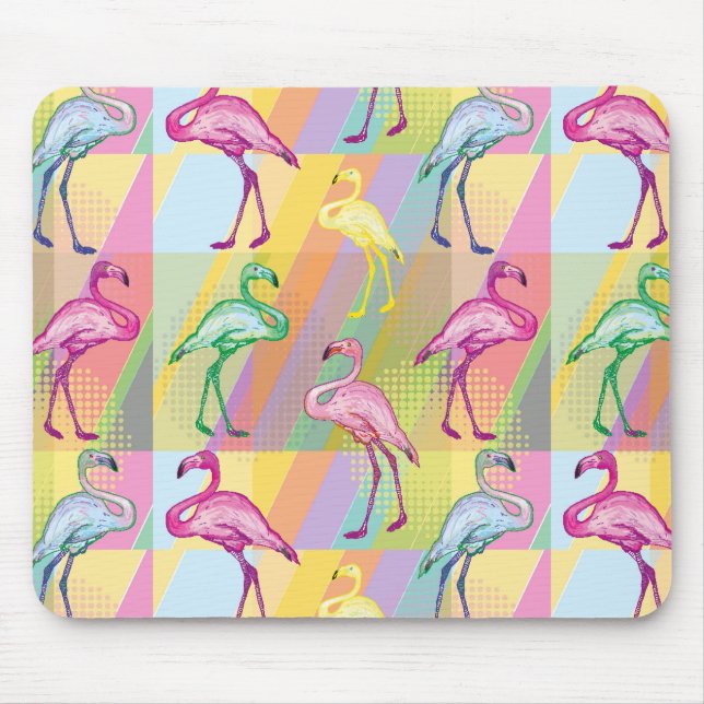 Flamingo Parade Mouse Mat (Front)