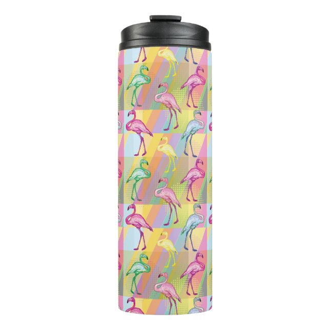 Flamingo Parade Thermal Tumbler (Front)