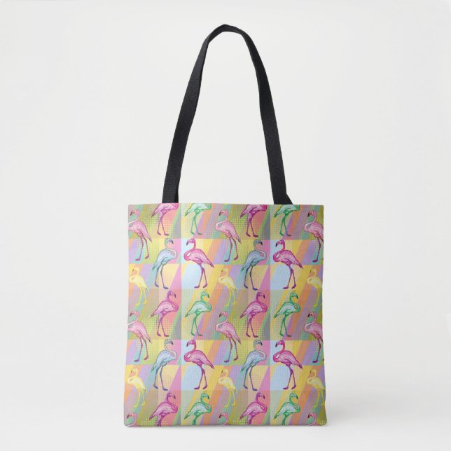 Flamingo Parade Tote Bag (Front)
