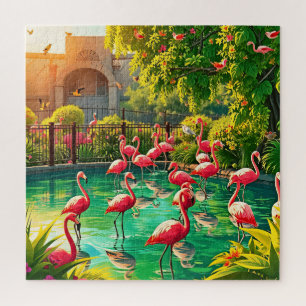 Flamingo Paradise Jigsaw Puzzle