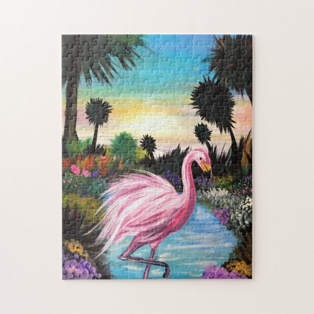 Flamingo Paradise Jigsaw Puzzle (Vertical)