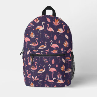 Flamingo Paradise Pattern Printed Backpack