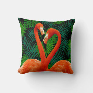 Flamingo Paradise Throw Pillow