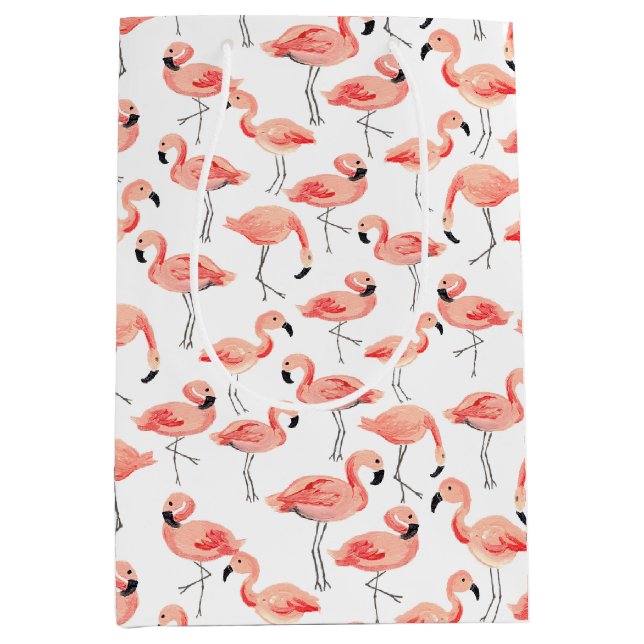 Flamingo Party Medium Gift Bag (Front)