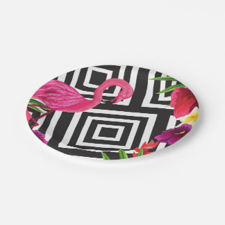 Flamingo Party Paper Plates Tableware