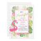 Flamingo party Tropical luau Baby shower invite