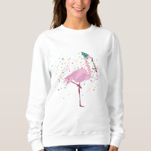 Flamingo Partying - Animals Having a Party Sweatshirt