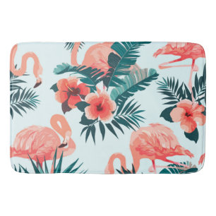 Flamingo Pattern Bath Mat