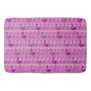 Flamingo Pattern Bath Mat (Pink)