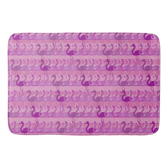 Flamingo Pattern Bath Mat (Pink) (Front)