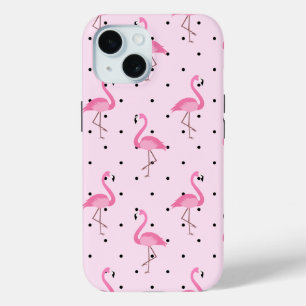 Flamingo pattern iPhone 15 case