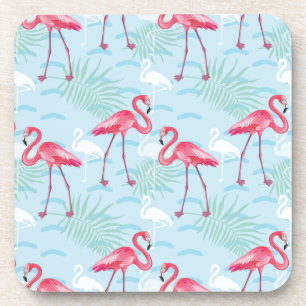 Flamingo Pattern Coaster