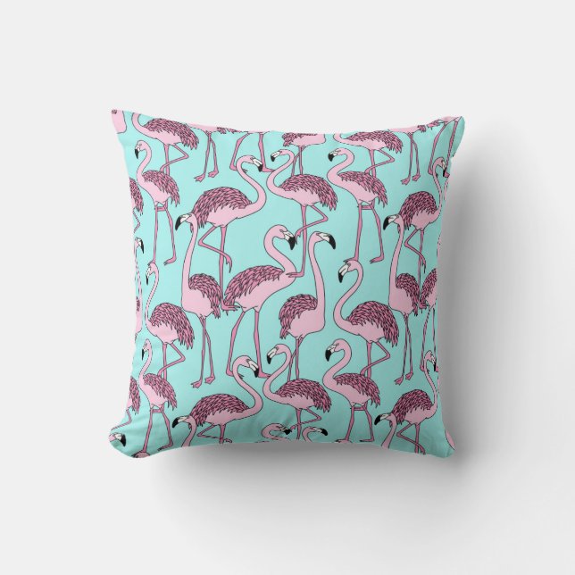 Flamingo pattern cushion (Front)