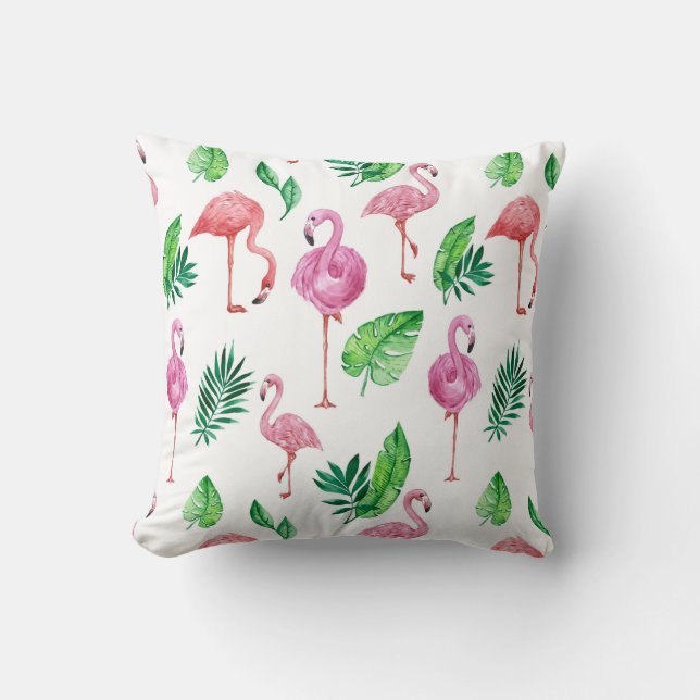 Flamingo pattern cushion (Front)