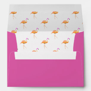 Flamingo Pattern Envelope