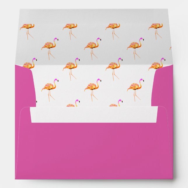 Flamingo Pattern Envelope (Back (Bottom))
