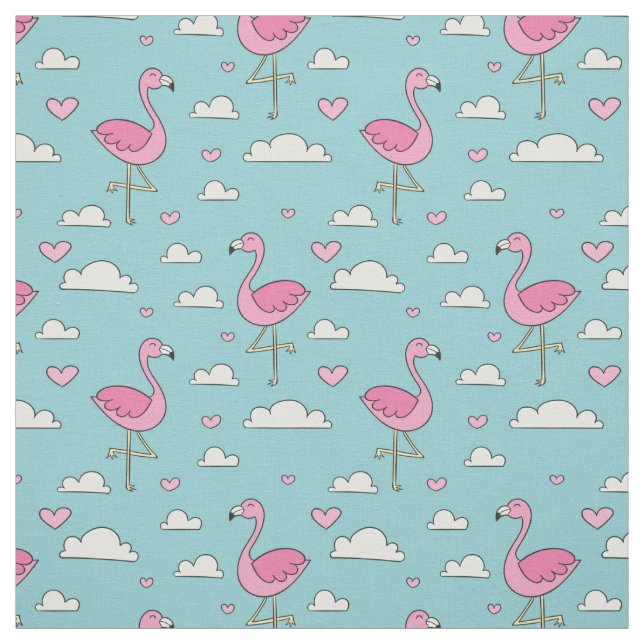 Flamingo pattern fabric (Swatch)