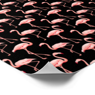 Flamingo Pattern Pink Bird Tropical Animal Lover Poster