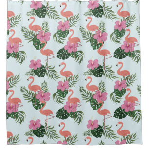 Flamingo Pattern Shower Curtain