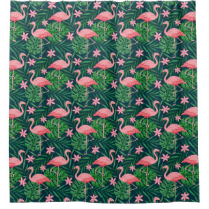 Flamingo Pattern Shower Curtain