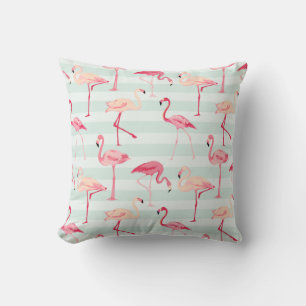 Flamingo pattern throw pillow