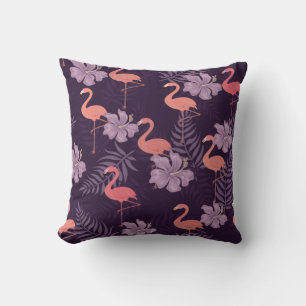 Flamingo pattern throw pillow