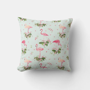 Flamingo pattern throw pillow