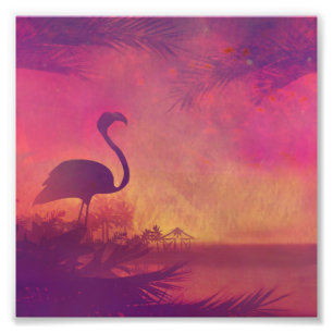 flamingo photo print