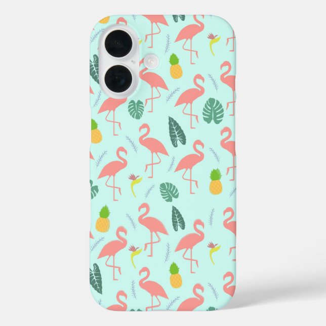 Flamingo & Pineapple - Summer Pattern Case-Mate iPhone Case (Back)