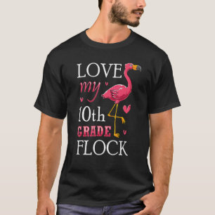 Flamingo Pink Bird Flamingo Back To School For 10t T-Shirt