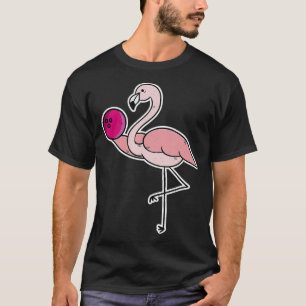 Flamingo Pink Bowling Ball Funny Bowl T-Shirt