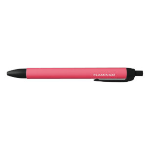 Flamingo pink color name black ink pen