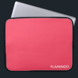 Flamingo pink color name laptop sleeve<br><div class="desc">Flamingo pink color name</div>