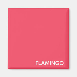 Flamingo pink color name magnet