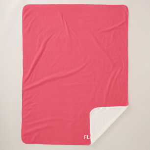 Flamingo pink color name sherpa blanket