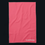 Flamingo pink color name tea towel<br><div class="desc">Flamingo pink color name</div>
