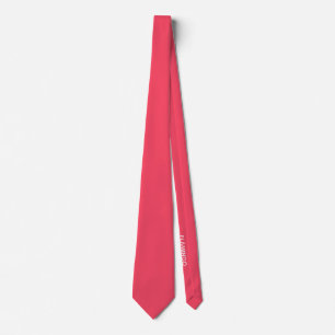 Flamingo pink color name tie