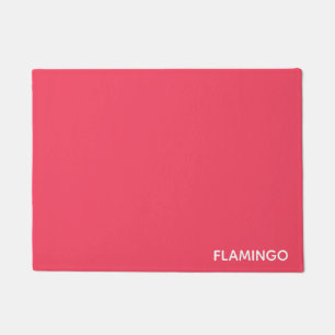 Flamingo pink colour name doormat